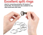 60 x SPLIT KEY RINGS BULK 30mm | SMALL CRAFT Keyrings DIY Metal Keychain Rings