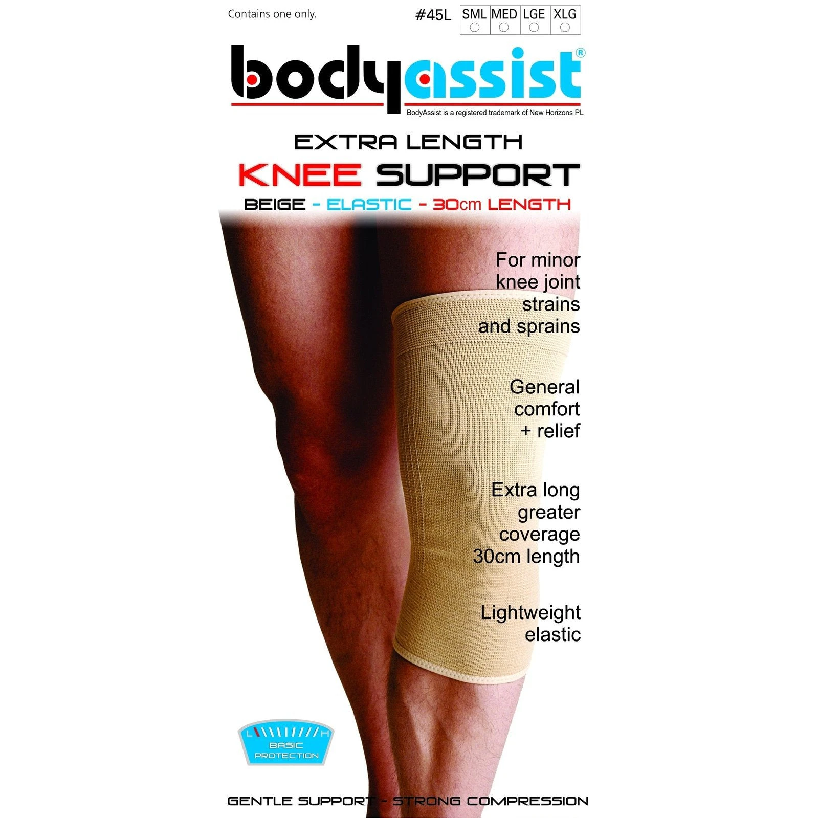 Bodyassist Extra Long Elastic Knee Sleeve