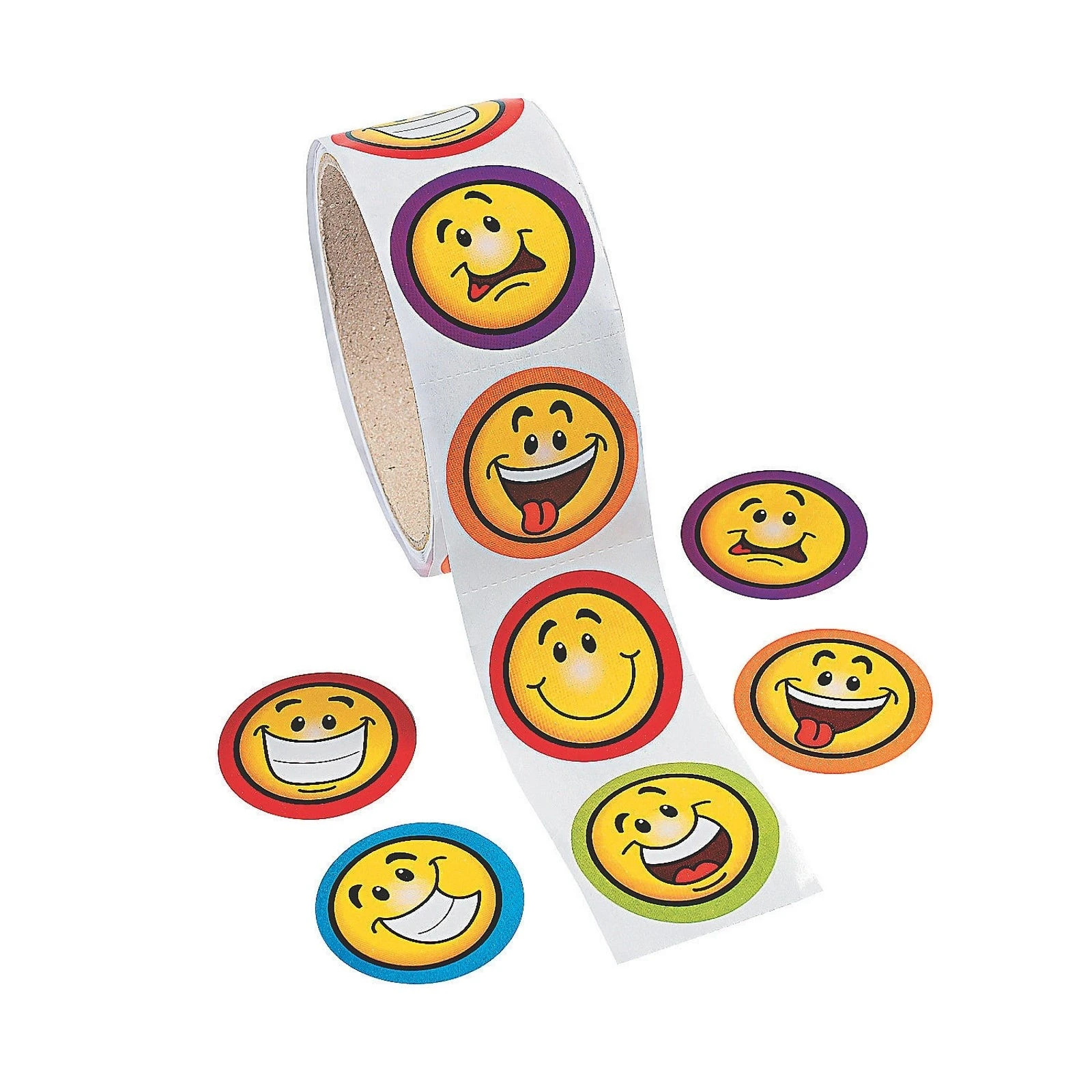 Smile Face Stickers (Roll of 100)