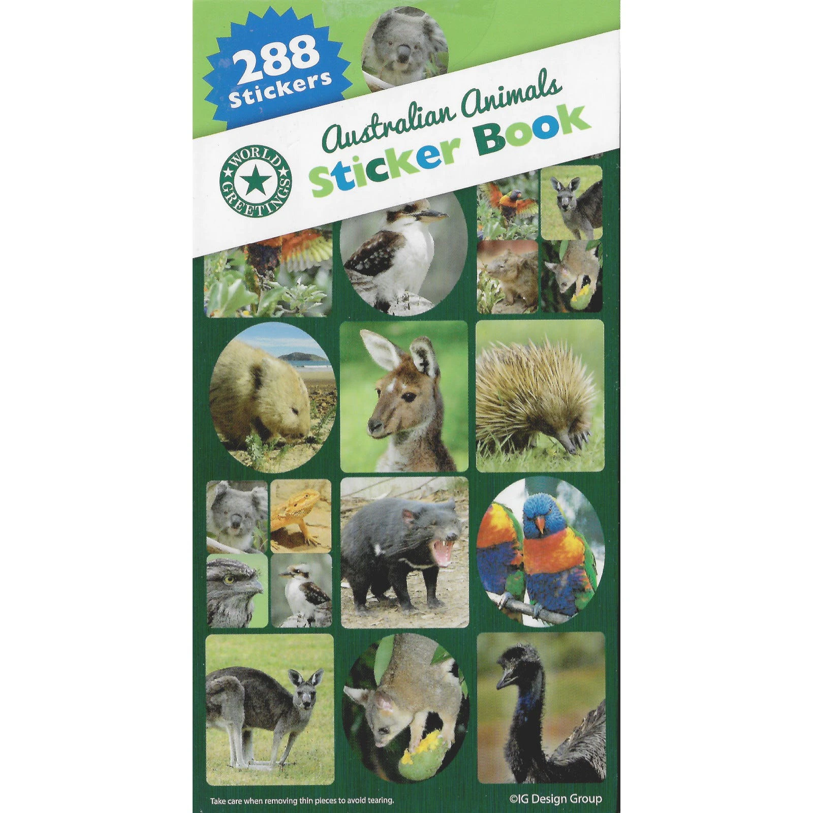 Australian Animals Sticker Book (12 Sheets)