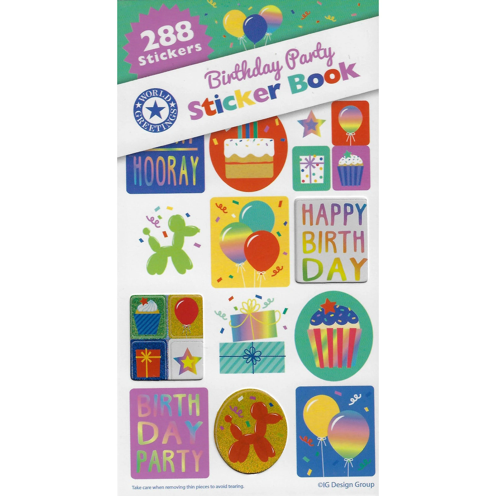 Birthday Party Sticker Book (12 Sheets)