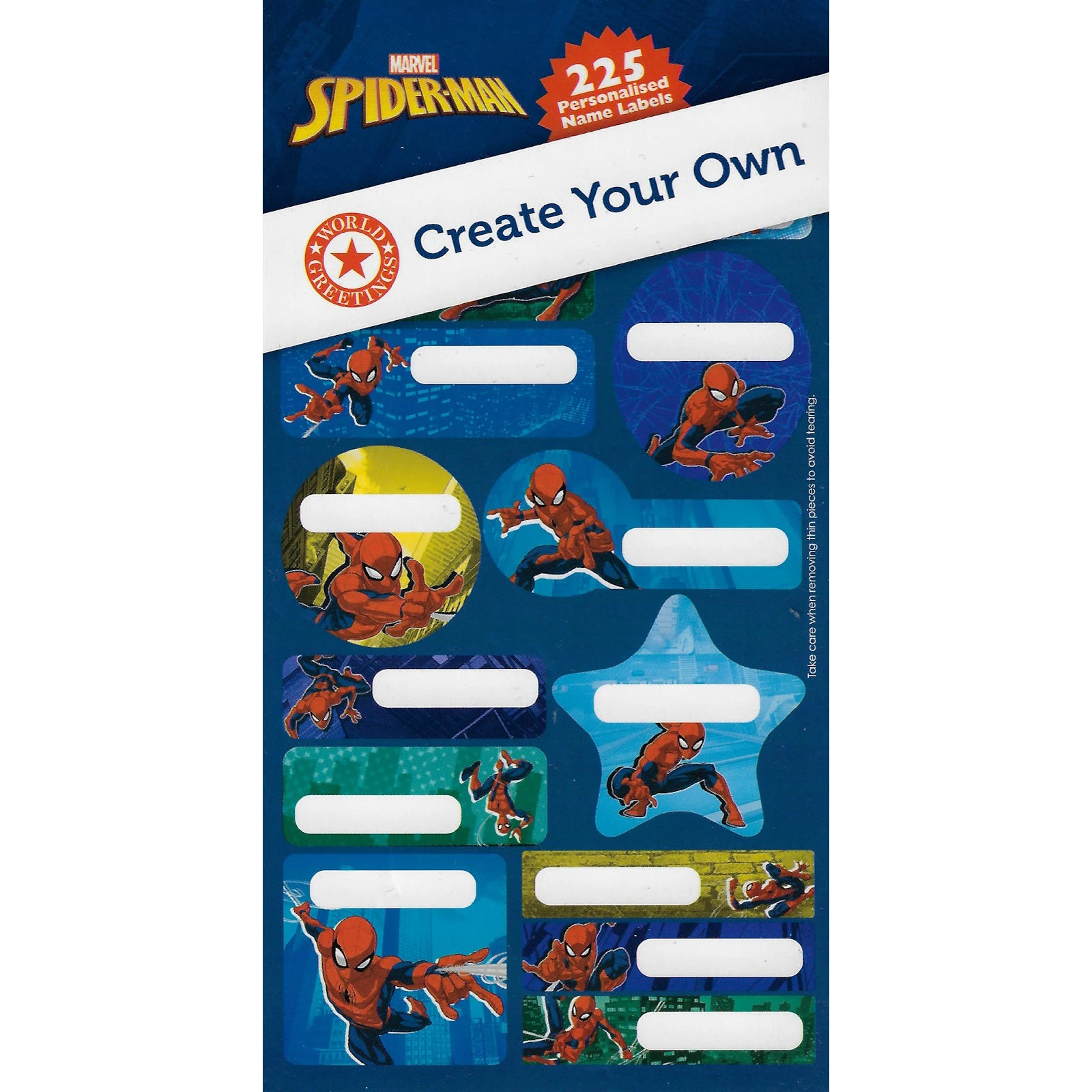 Spiderman Create Your Own Name Labels Sticker Book (15 Sheets)