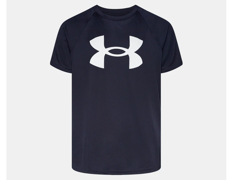 Under Armour Youth Boys' UA Tech Big Logo Short Sleeve Tee / T-Shirt / Tshirt - Midnight Navy/White