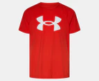 Under Armour Youth Boys' UA Tech Big Logo Short Sleeve Tee / T-Shirt / Tshirt - Radio Red/White