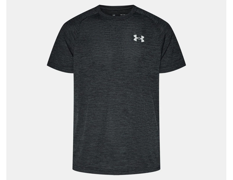 Under Armour Youth Boys' UA Tech 2.0 Short Sleeve Tee / T-Shirt / Tshirt - Black Heather/White