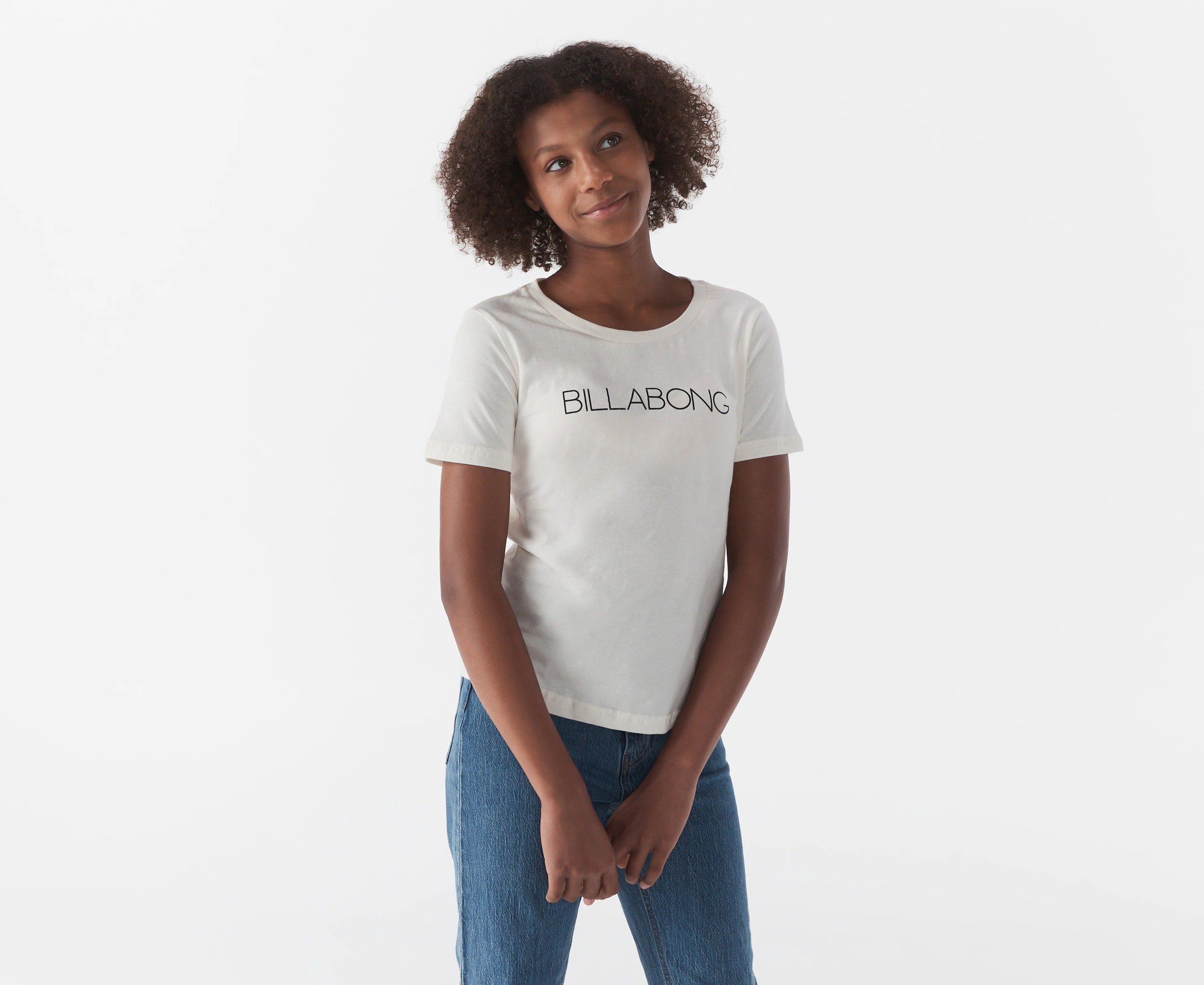 Billabong Youth Girls' Dancer Tee / T-Shirt / Tshirt - Salt Crystal