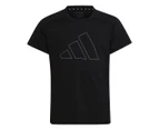 Adidas Girls' AEROREADY Logo Tee / T-Shirt / Tshirt - Black/White