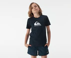 Quiksilver Youth Boys' Comp Logo Tee / T-Shirt / Tshirt - Navy Blaze