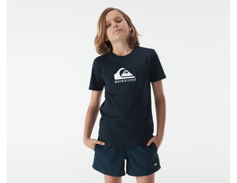 Quiksilver Youth Boys' Comp Logo Tee / T-Shirt / Tshirt - Navy Blaze