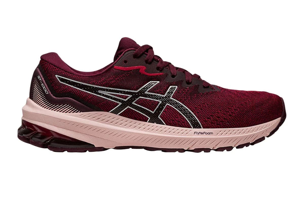 ASICS Women's GT-1000 11 Running Shoes (Cranberry/Pure Silver)