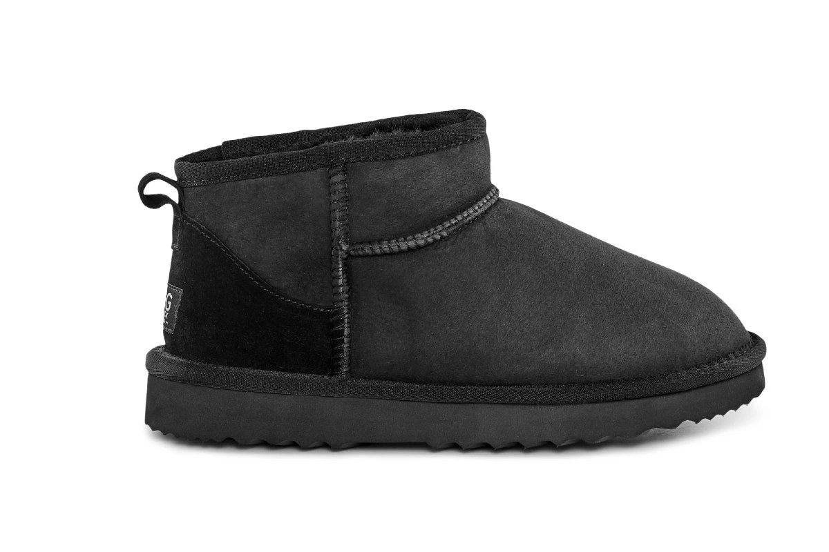 UGG Outback Premium Sheepskin Ultra Mini Boot  - Black