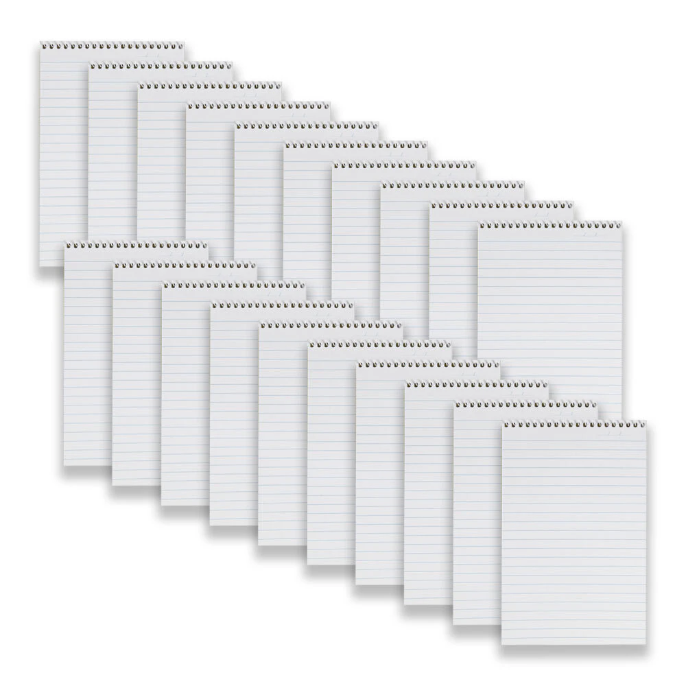 20pc Spirax 563 Reporters Notepad/Notebook 8mm Ruled Paper Stationery Yellow