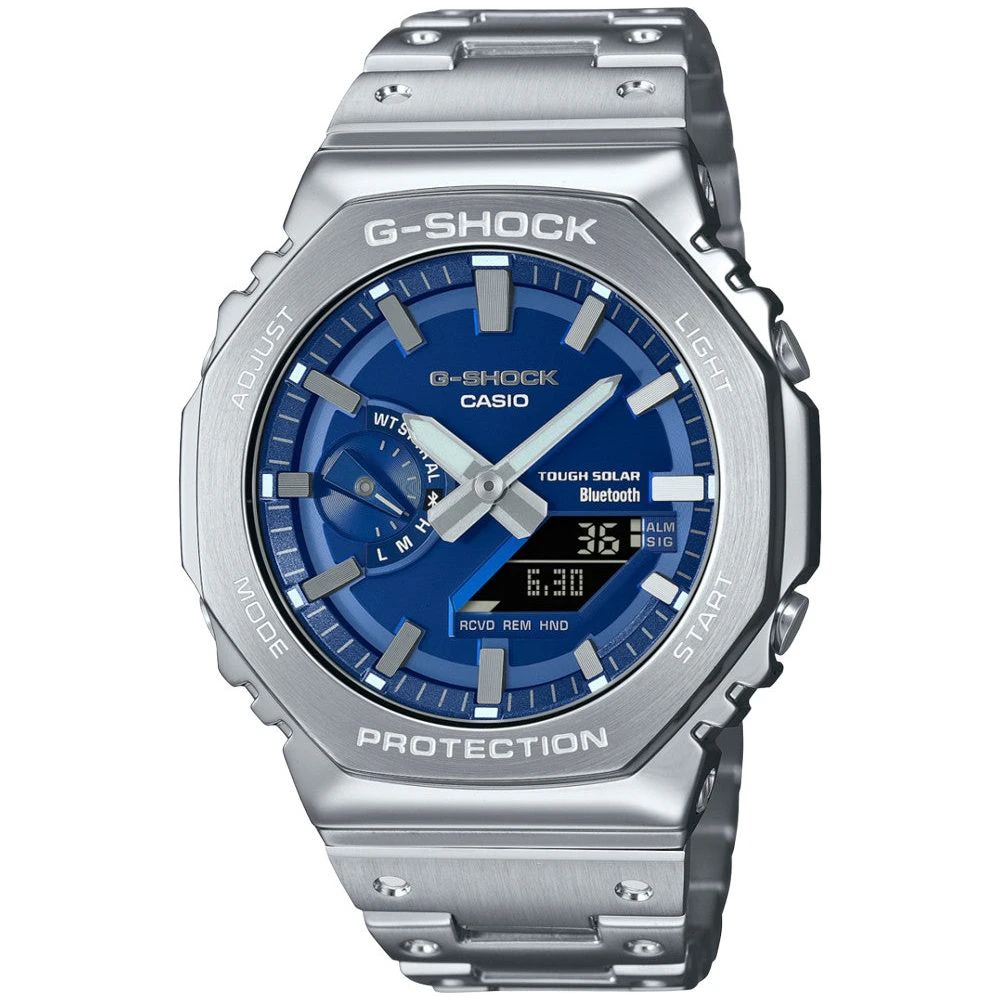 G Shock Master Of G Full Metal Solar Gent's Wristwatch Mod. Oak Bluetooth® Ap7050 13l Stainless Steel