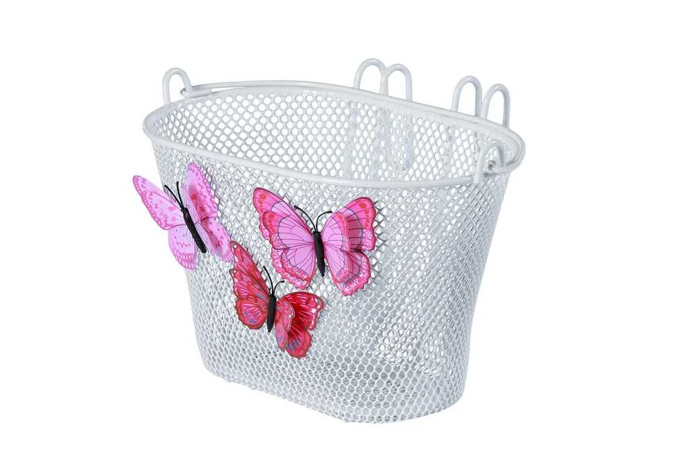 Basil Jasmin Butterfly Kids Basket White