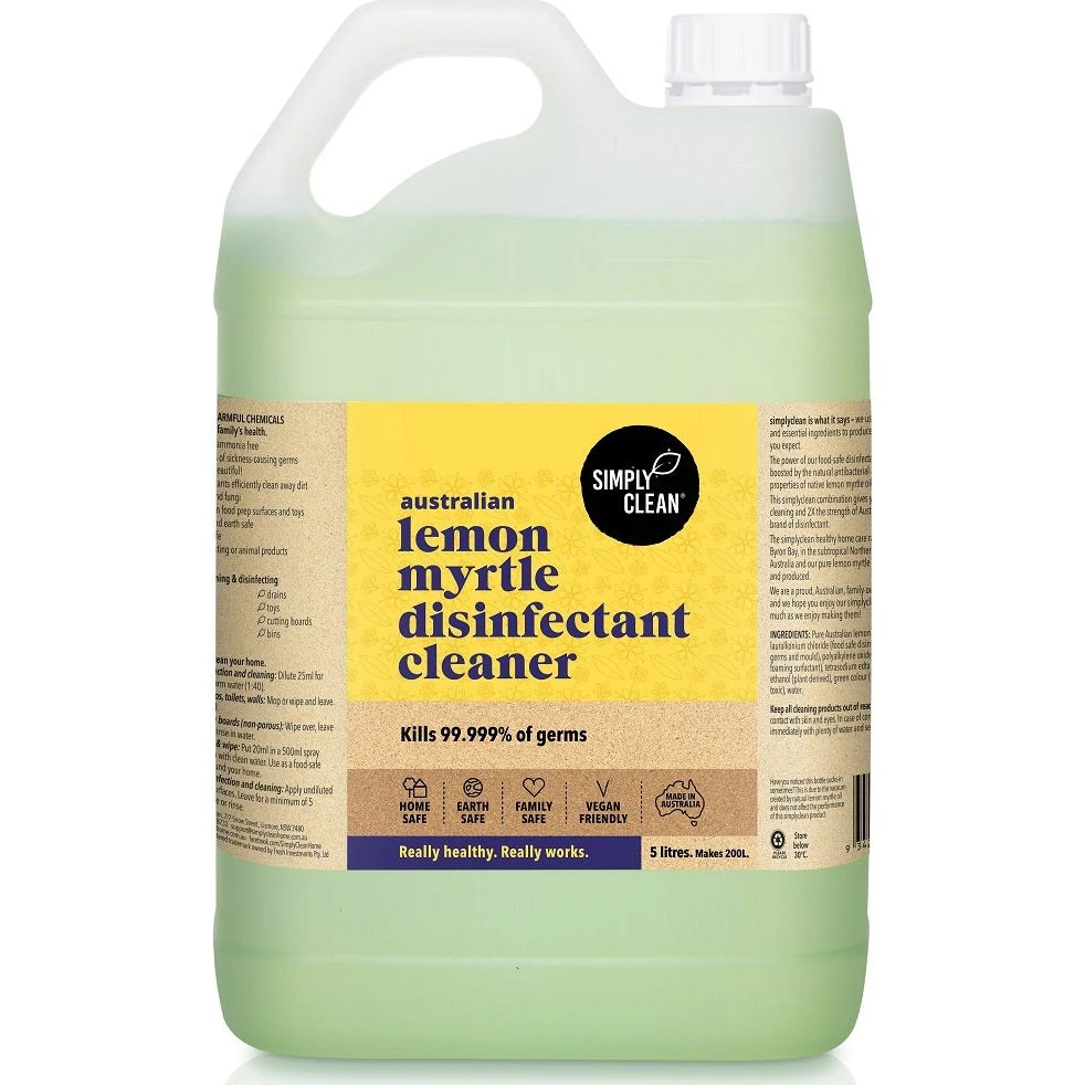 Simply Clean Lemon Myrtle Disinfect.Cleaner 5L