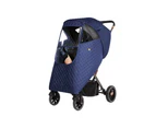 Winter Baby Stroller Cover Universal Stroller Windshield Rain Cover-Blue