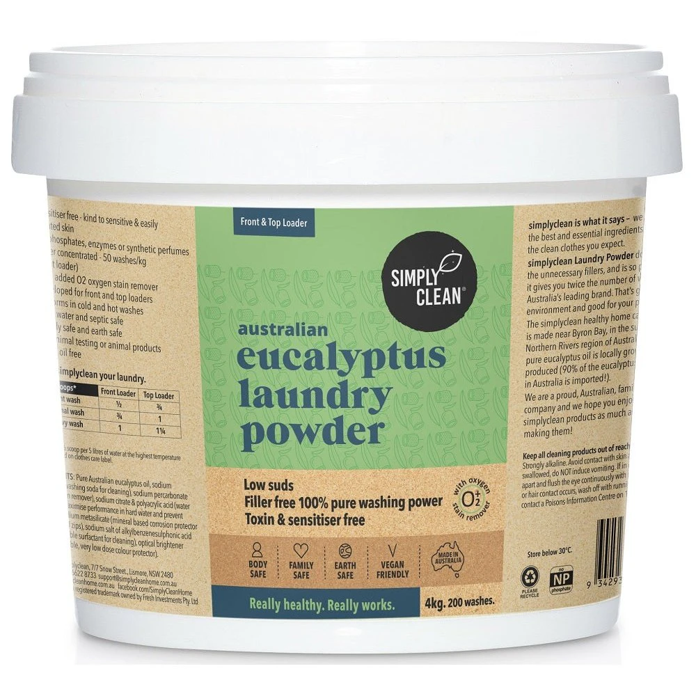 Simply Clean Eucalyptus Laundry Powder 4kg