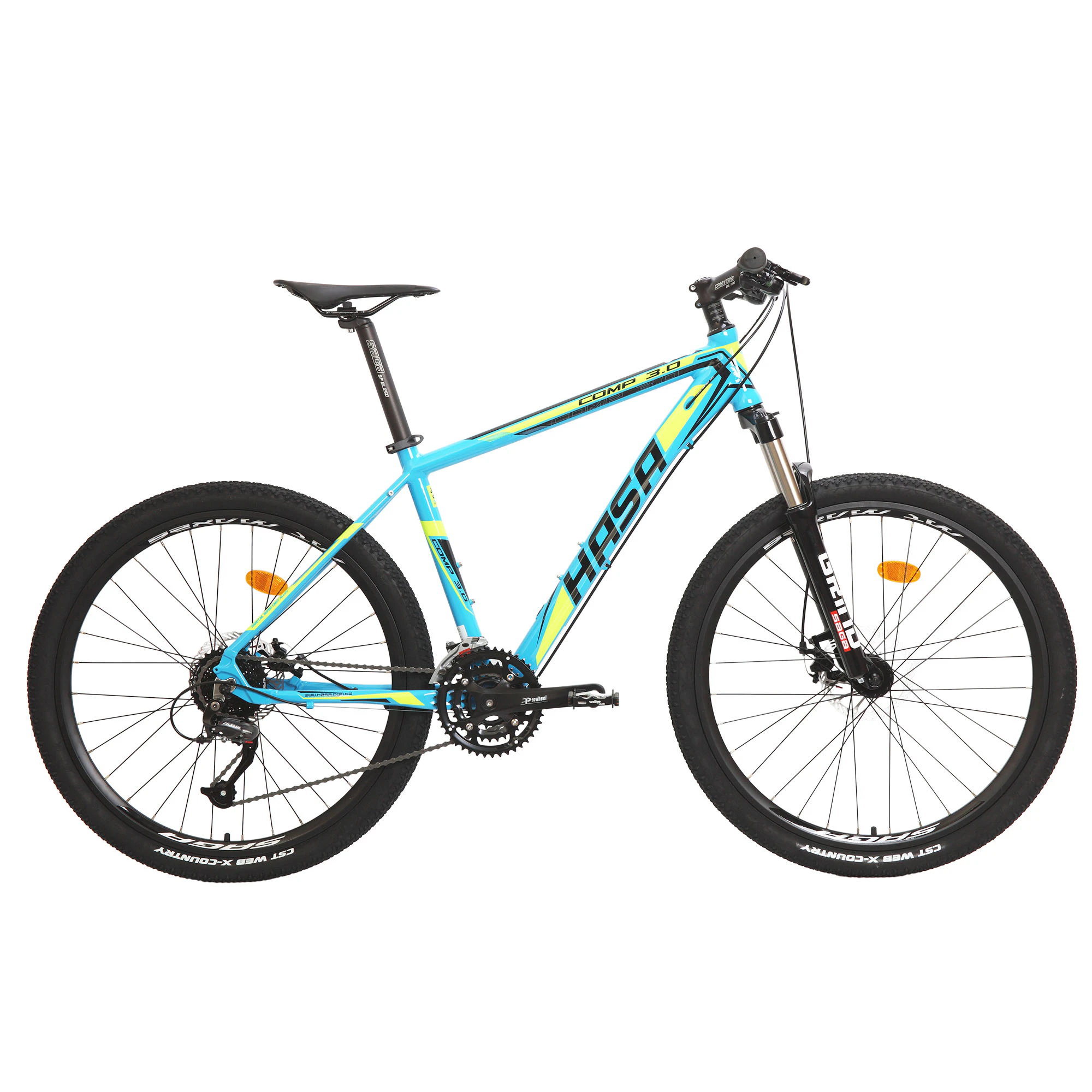 HASA COMP 3.0 Shimano 27 Speed Mountain Bike 26" Frame Size 17.5" - Sky Blue