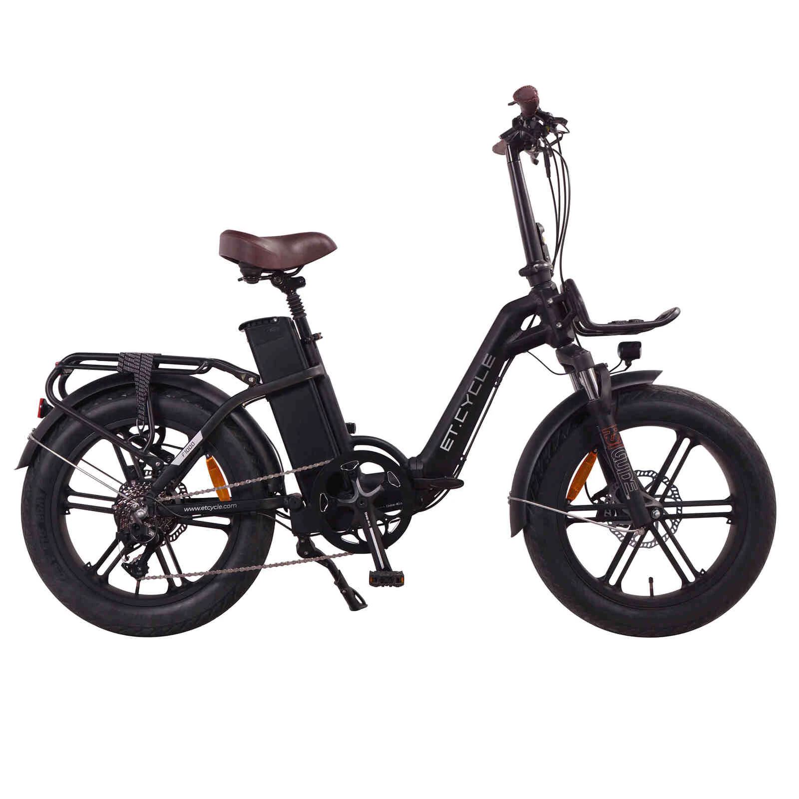 ET.Cycle F1000 Folding E-Bike, 250W-750W, 48V 21Ah, 1008Wh, Hydraulic Brakes [Matt Black 20"]