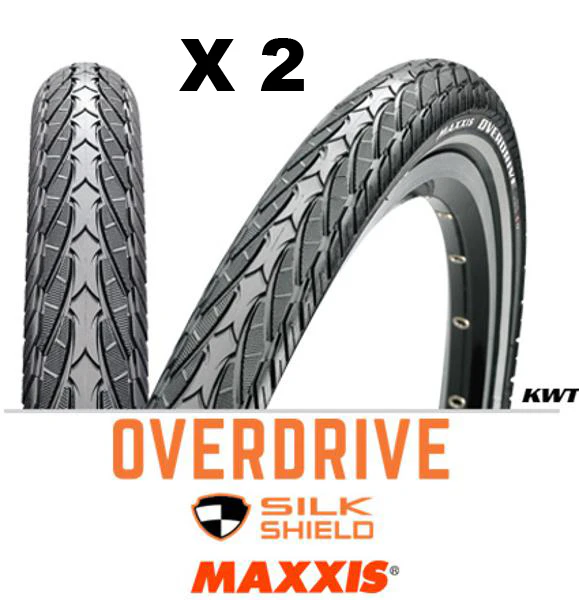 2 x Maxxis OVERDRIVE 700 X 32 WIRE 60 TPI MAXX ProTECT