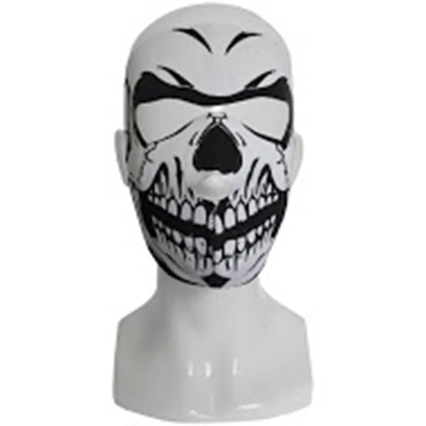 Xtm White Skull Neoprene Motorcycle Or Bike Face Mask