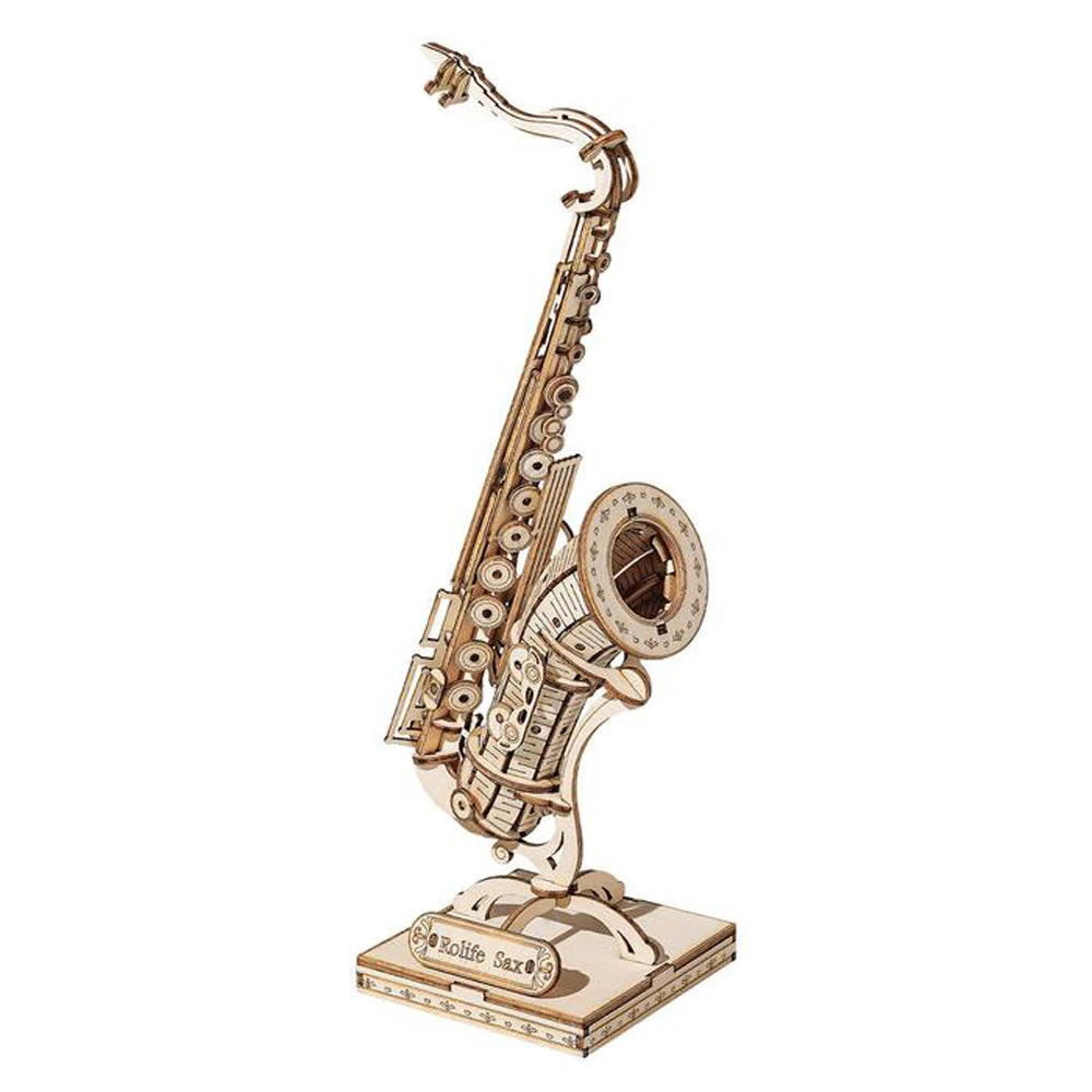 Robotime Saxophone Modern DIY 3D Wooden Puzzle Model Kit Toy Gift TG309