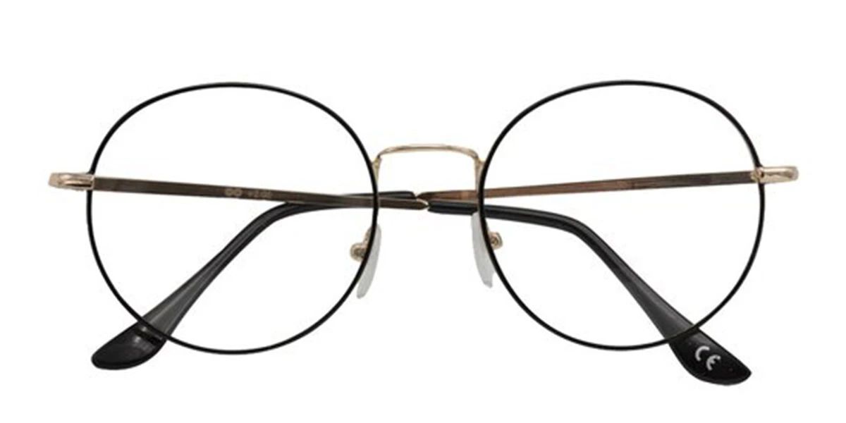 Croon Ringo Shiny Light Gold Black Unisex Eyeglasses