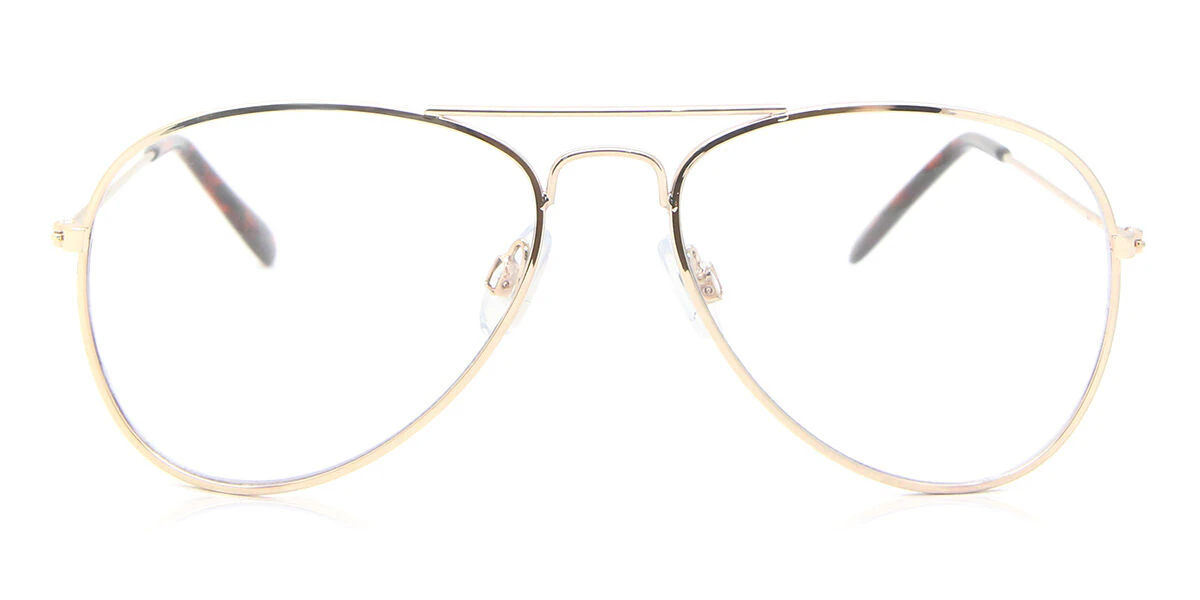 Croon Ann Shiny Light Gold Unisex Eyeglasses