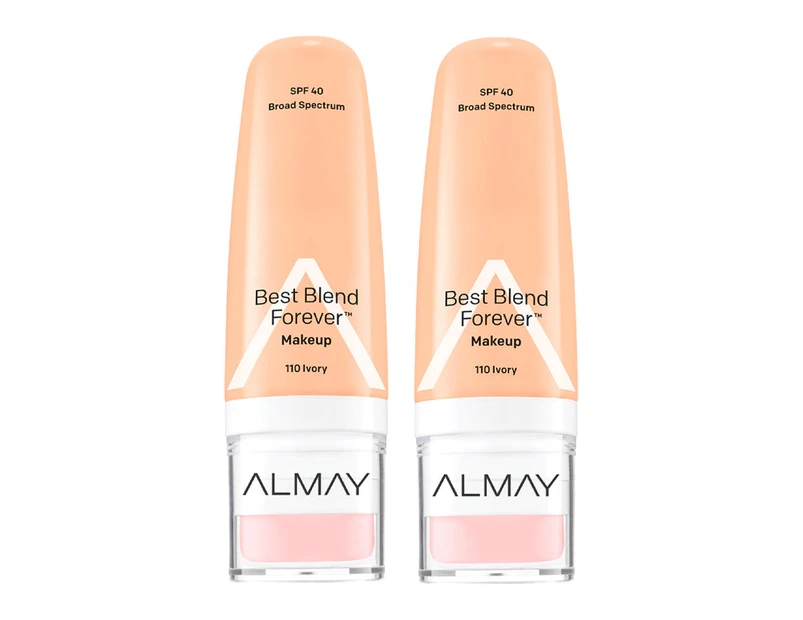 Almay Best Blend Forever Makeup 30ml 110 Ivory 2 Pack