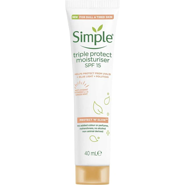 Simple Protect 'N' Glow Triple Protect Moisturiser SPF 15