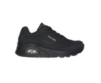 Mens Skechers Uno - Stand On Air Wide Fit Black/Black Sneaker Shoes