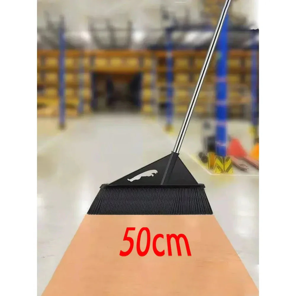 Durable Outdoor Broom - 51.2 Inch with Long Handle and 19.6 Inch Sweeping Width