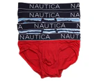 NAUTICA 4 x Men's Cotton Stretch Briefs Underwear - Multi Colour