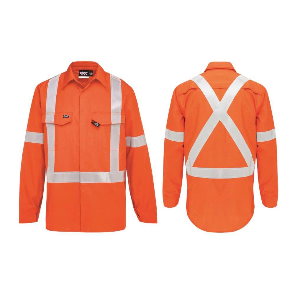 3 x BOOMERANG Hi-Vis Flame Resistant Button-Up Shirt | Orange | PPE1