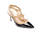 Womens Footwear Pink Inc Sphinx Black Patent/Nude Pump