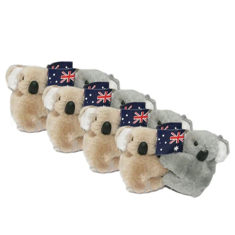 24x Australian Souvenirs Bulk Kangaroo Koala Clip Ons Keyrings Flag Aussie Grey - 24pcs, Keychain - Koala Vest (A609)