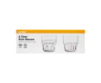 6 Clear Etch Glasses - Anko