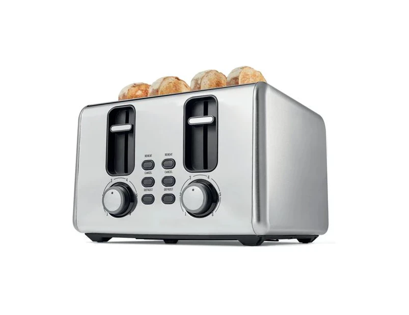 4 Slice Stainless Steel Toaster - Anko