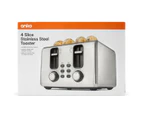 4 Slice Stainless Steel Toaster - Anko