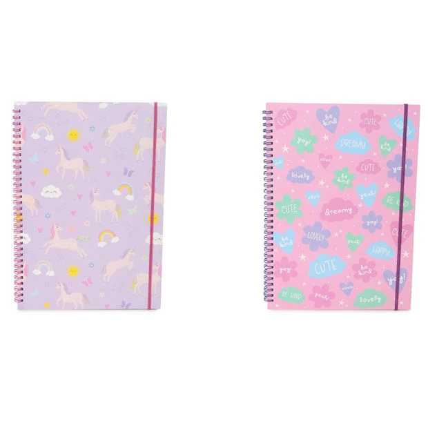 A4 Spiral Notebook, Assorted - Anko