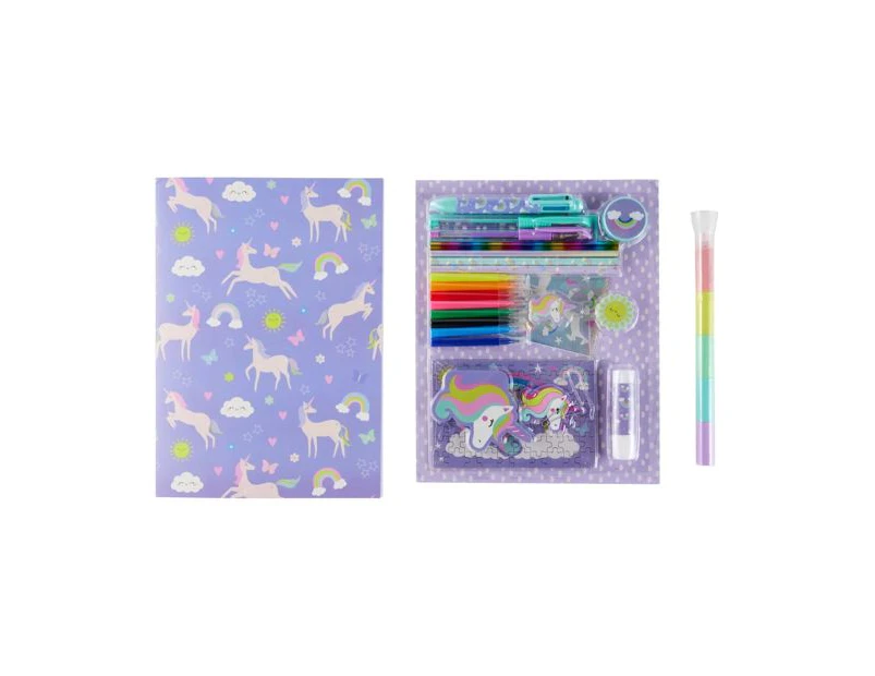 Mega Stationery 31 Piece Set, Unicorn - Anko