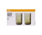 6 Green Highball Glasses - Anko