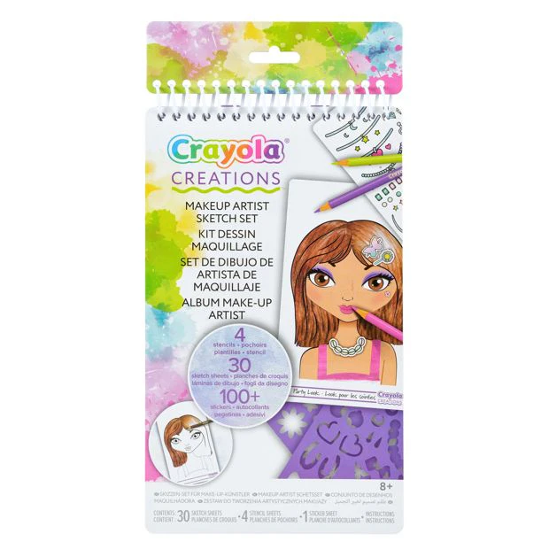 Crayola - Make Up Artist Sketch Set - 4 Stencils 40 Sketch Sheets