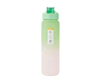 Daily Intake Bottle, 1L Peach and Green  - Anko