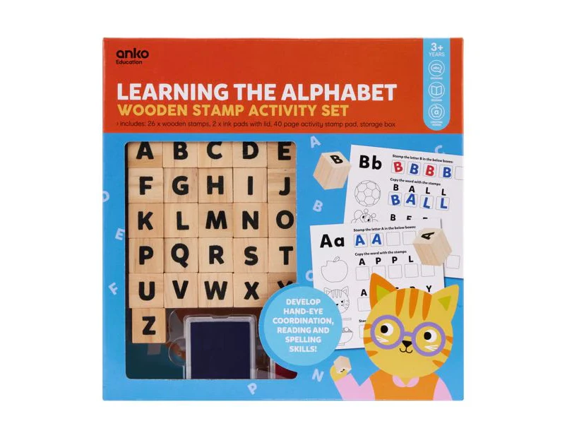 Wooden Stamp Activity Set, Learning the Alphabet - Anko