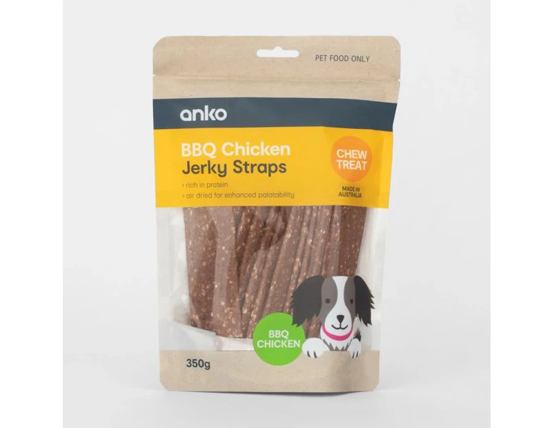 Pet Treat Jerky Straps BBQ Chicken - Anko