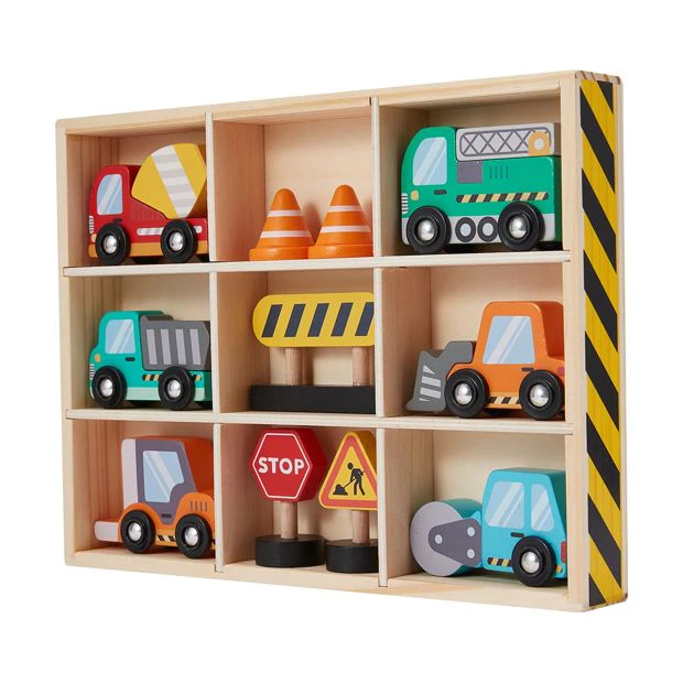 Wooden Construction Vehicle Set - Anko