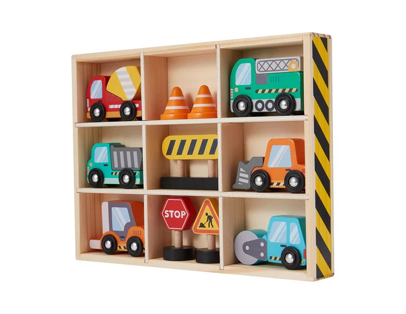 Wooden Construction Vehicle Set - Anko