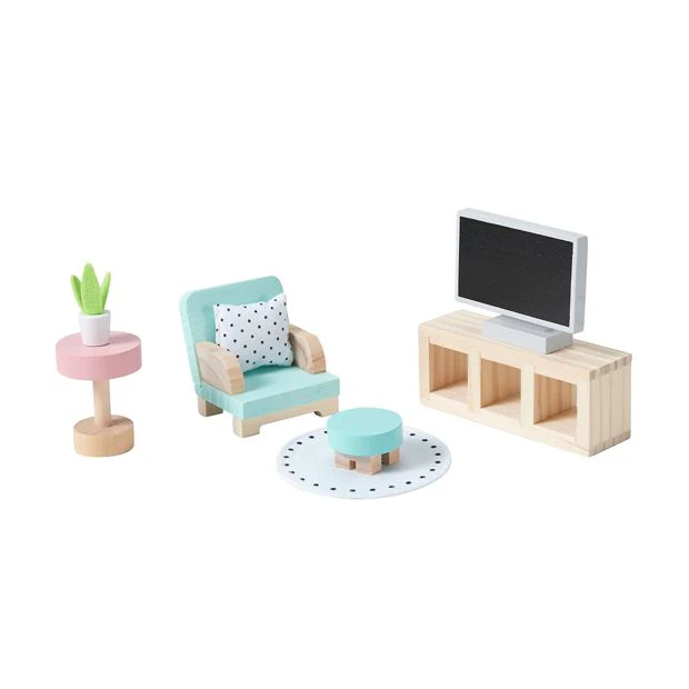 Wooden Doll House Living Room Furniture Set - Anko