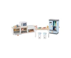 Wooden Dollhouse Deluxe Kitchen Set, 24 Pieces - Anko